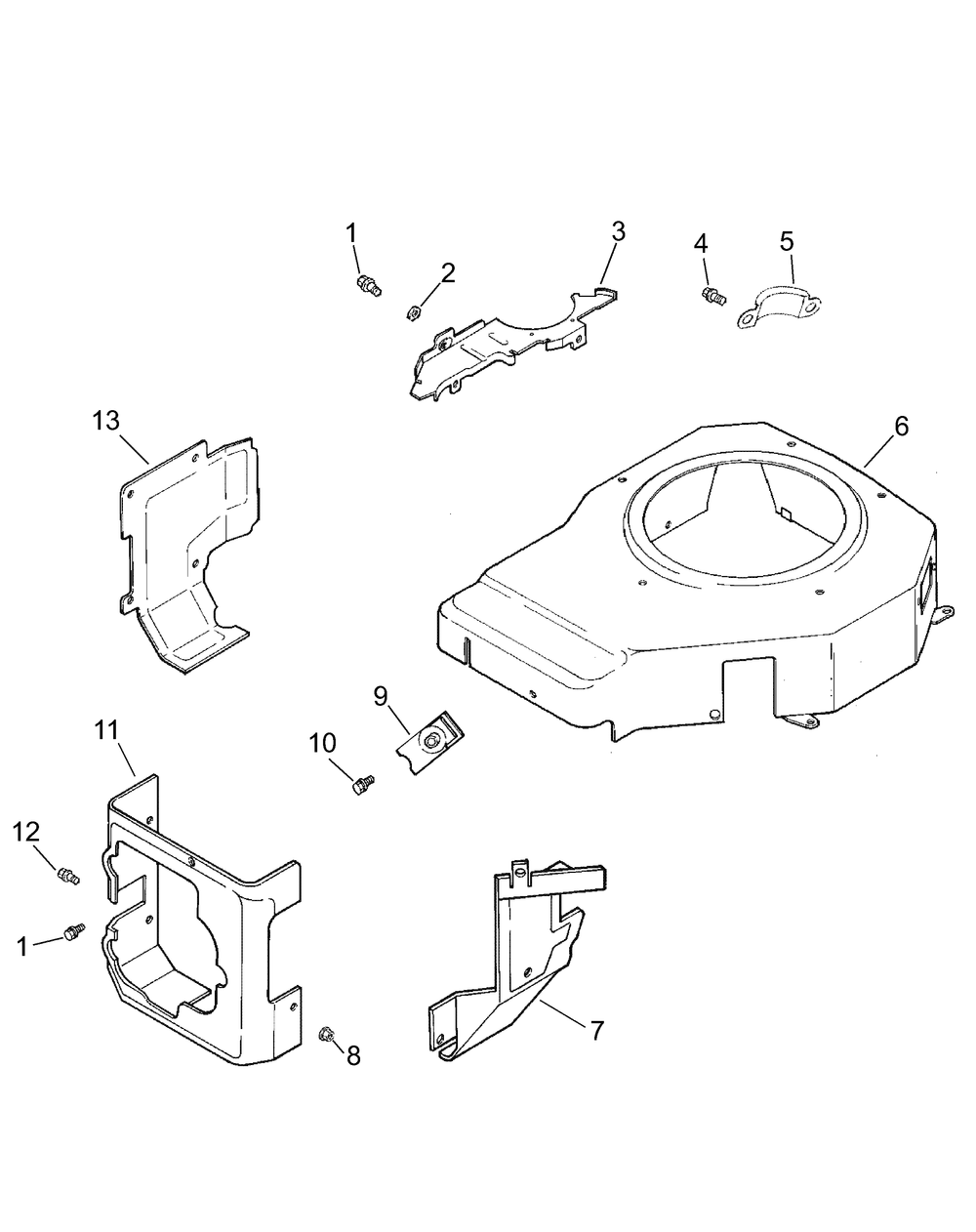 Command Engine - Blower Housing Diagram and Parts List for LT1040 13AX10CG709-13AX10CG710-13BX10CG710 Cub Cadet Lawn Tractor
